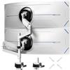 Putilsen Mount Braccio Monitor Doppio Verticale per 24-57-pollici - Regolazione Dell'altezza con Inclinazione e Girevole Supporto Doppio Monitor, Capacità di Carico da 2-27 kg, VESA 75/100/200 mm, Bianco