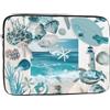 VQUVQV Custodia per computer portatile da 13 pollici con conchiglie di corallo oceano stella marina, custodia per laptop leggera e sottile borsa per il trasporto