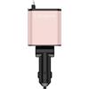 Coolpow 4 in 1 caricatore da auto USB C, 69 W caricatore accendisigari da auto 【180° pieghevole】 Car Charger adattatore cellulare auto con 2 cavi retrattili per iPhone 16/15/14/13/12