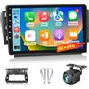 LORPHEIR 4+64G Autoradio Android per Peugeot 208/2008 2012-2018, Stereo con Schermo 10 pollici, Wireless Carplay e Android Auto, Audio DSP 32EQ + Telecamera Posteriore AHD, Supporto OEM