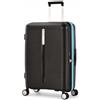 Eminent Finno Valigia Media 66x46x26, Espandibile, Rigida, 4 Ruote, Leggera, Lucchetto TSA, 3,0 kg, 73L, Trolley Medio da Stiva Viaggio Aereo Vacanza Nero