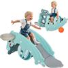 3-In-1 Cavallo a Dondolo Scivolo per Bambini E Canestro, Età 18-36 Mesi, per Cas