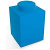 IQ LEGO Iconic 1x1 lampada mattone led in silicone - Blu - Con 8 colori che cambian