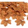 PATIKIL Artificiali Foglie 300pz Autunno Acero Autunno Finta Foglia per Matrimoni Feste Ringraziamento Halloween Decorazione Coffee Giallo