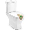 INTERCABO Sigillo WC 1000 unità adesivo rimovibile. Materiale: carta couché, patinata. Dimensioni: 64x120 mm. Messaggio verde, spagnolo, inglese | Garanzia igiene e pulizia.