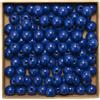 Wambere 100 perline di legno colorate da 14 mm, con foro in legno di loto, perle di legno rotonde naturali non trattate, per lavori di fai da te, gioielli, collane, blu scuro A