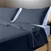 Ipersan Set Completo Lenzuola Singolo, 100% Cotone Percalle, 1 Lenzuolo da sopra 160x290cm + 1 Lenzuolo da sotto 90x200cm + 1 Federa 83x52cm, Tinta Unita Double Color con Sbieco Coordinato