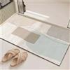 Hixingo Tappeto da Bagno in Diatomite, Tappeto Bagno Cucina Antiscivolo, Tappetino Super Assorbente e Asciugatura Rapida, Tappetino per Doccia e Ingresso (50x80cm,Trama Elegante 1)