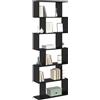 vidaXL Armadio per Libri Rovere Nero 70 x 24 x 193,5 cm, Mobile da Soggiorno, scaffale Robusto per libreria, unità Minimalista, Esposizione di Libri Indipendente
