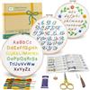 Bradove 3 set di lettere dell'alfabeto, kit da ricamo per principianti, adulti e bambini, kit per imparare a ricamare, per adulti e principianti