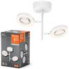 LEDVANCE DECOR SPOT SATURN, 21W, 635lm, bianco, faretto, teste orientabili, versatile, spot per interni, regolazione della temperatura del colore a 3 stadi, alloggiamento di alta qualità