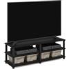 Furinno Mobile Porta TV, Nero, 3 Ripiani