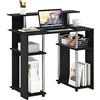 Furinno JAYA Scrivania per computer dal design semplice, Americano, Tubi in acciaio inossidabile
