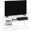 Furinno MORETTI Mobile Porta TV Stile Modern Lifestyle, Bianco Pieno/Bianco