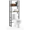 Furinno Salvazio Turn-N-Tube con 3 Ripiani, Legno, Rovere Francese Grigio/Nero, taglia unica