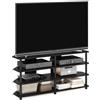 Furinno ECON Mobile Porta TV, Centro TV Angolare a 4 Ripiani, Consolle TV, Montaggio Facile, per Soggiorno, Camera da Letto, Blackwood