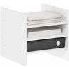 Furinno CUBICLE Inserto Per Cubo, Organizzatore A 3 Ripiani, Compatibile Con Cubi Extra Spessi, Per Organizzazione E Contenimento, Bianco (Non Adatto Alle Scaffalature IKEA Kallax)