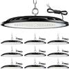ZXICH 300W UFO LED High Bay Light, Hallenstrahler 45000LM, 6000K Kaltweiß UFO LED Werkstattlampe, IP65 Wasserdichte Industrielampe High Bay Licht für Fabriken,Garage,Lagerhaus (10 Pack, 300W)