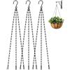 Bamworld Set di 3 Catenelle da 45 cm Nere per Sospensione, per Vasi da Appendere, Portavasi da Interno e Portapiante, Uso Interno ed Esterno
