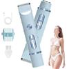 Midslinee Rasoio Elettrico Donna, 2 in 1 Rasoio Donna Inguine, nna Viso Bikini Corpo Tagliapeli corporeo per donna Epilatore per zona Bikini-Trimmer Impermeabile (Blu)