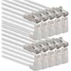 1aTTack.de 366216 Cavo di rete Cat.6 angolo 90 gradi 3 metri - bianco - confezione da 10 - Cavo patch Cat6 (SFTP PIMF) 1000Mbit/s connettore Rj 45-10 x 3 metri metri bianco