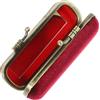 Uonlytech Custodia per Rossetto Retrò in Lega di Alluminio e Flanella Specchio, Scatola Portatrucchi Delicata e Facile da Usare per Viaggi All'aperto, Colore Rosso