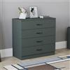 Vida Designs Riano - Cassettiera con 4 cassetti, colore: Verde diaspro
