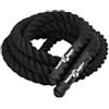 Ziaphsol Battle Rope Nero 6 m 4,5 kg Poliestere Diametro 38 mm Corda Fitness per allenamento della forza, resistenza, coordinazione, cyclette, cyclette, ergometro, vogatore stepper
