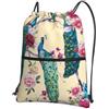 YYHHAOFA Peacock (3) Stampa Coulisse Zip Zaino - Leggero Impermeabile Palestra Borsone con Tasca per Viaggi Sport Yoga