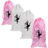 INOOMP Set 4 Pezzi Borse per Scarpe da Ballo in Tela e Raso, Facile da Pulire e Chiudere, per Ballerine e Conservazione Scarpette da Danza