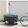 Ziaphsol Rimorchio Bici Nero e Rosso in Ferro con Tessuto Oxford e PE 137x68x59cm 45kg Timbone Bandiera Sicurezza per Bagagli Shopping Campeggio