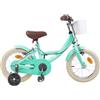 Ziaphsol Bicicletta per bambini da 12 pollici, rosa chiaro, in acciaio, manubrio e sella regolabili, freno a cerchione, parafango, bici monovelocità, per bambini da 2 a 4 anni, da 85 a 100 cm