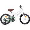 QUAHEAS Bicicletta per bambini da 45 cm rossa con telaio in acciaio e vestibilità regolabile per 5-7 anni, inclusi campanello e parafango, due ruote leggere per esterni, tempo libero, città e