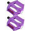 FUNOMOCYA Pedali per Bicicletta 1 Paio in Plastica e Ferro Porpora, Pedali da Mountain Bike Piattaforma Larga, Antiscivolo e Comfort per Lunghe Pedalate
