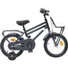 Ziaphsol Bici per bambini 18 bianca in acciaio con telaio e forcella, freno, sella, pneumatici, pedali da 5 a 7 anni, da 115 a 125 cm, con parafango e campanello