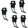 TIKODIDA 5 Pezzi Tappo di Scarico in Nailon per Kayak e Barca, Tappo per Foro di Scarico, Facile da Rimuovere, Nero, Accessori per Campeggio e attività Nautiche