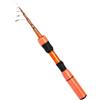 Drawup Canna da pesca telescopica da viaggio, 1,65 m, in fibra di carbonio, UL, per esche da pesca ultra corte per campeggio (arancione A, 1,5 m)