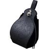 COSFAN Marsupio medievale in finta pelle Borsa da cintura con coulisse portatile, borsa per dadi da rievocazione LARP, borsa a vita vintage per gioielli, monete e piccoli accessori (Odino e la spada)