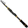 Drawup Canna da pesca telescopica leggera da 2,4 m, in carbonio, design compatto, per viaggi d'acqua dolce e salata, luccio, pesce persico, 48 cm