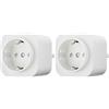 Amazon Basics Presa intelligente Wi-Fi smart plug, singola per interni (presa europea), compatibile solo con Alexa, bianco, 1 pezzo (Confezione da 2)
