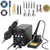 Cecotec Stazione Saldante ad Aria Calda 2 in 1 TotalSoldier Station 6500, 60W, Max 510°C, Display Digitale. Kit Completo: Pistola Aria, 5 Punte, 2 Rotoli Stagno, Pinze, Spellafili e Pulitore