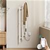 EMKE Scaldasalviette elettrico 1150 x 216 mm, scaldasalviette di design con controllo app WiFi, scaldasalviette con 6 ganci, 220 W, IP45, bianco