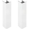 cyclingcolors 2x Connettore Zoccolino Battiscopa 120mm bianco lucido Bordo Mobili Cucina Zoccolo Giunzione multiangolo angolare