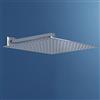 JOHO Grande Soffione per Doccia con Braccio a Parete-Soffione Doccia a Pioggia in Acciaio Inox -Docce Fisse con Getti In Silicone Anticalcare - Quadrato 40 x 40 cm / 16 Pollici- Braccio 37 cm, Cromo