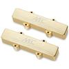 MEC Active Metal Cover J-Bass Pickup Set, 4-String - Brushed Gold