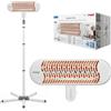 reer HeatCare+ Flex - Radiatore termico per fasciatoio, elemento riscaldante EcoHeat Carbon | riscaldatore a infrarossi con base e testa inclinabile, dispenser di calore per bambini, a risparmio