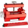 Serenophile Scalpello per affilare la maschera regolabile per levigatura per pialle per la lavorazione del legno, morsetto in lega di alluminio 0-65 mm (rosso)