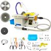 Generic Mini smerigliatrice da banco lucidatrice, 800-10000rpm albero flessibile roccia, sega lapidaria per gioielli in giada fai da te