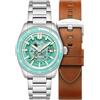Spinnaker Fleuss SP-5118 - Orologio automatico da uomo, 43 mm, con cinturino in acciaio inox massiccio, Blu tropicale., 43.0, Fleuss Automatico