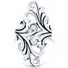 Bling Jewelry Stile Boho Sud Occidentale Natura Spirale Foglia Vite Anello Armatura Intero Dito Statement Gioielli Western Per Donna Teenager Argento Sterling .925 Ossidato